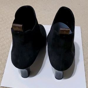 SOLD Louis Vuitton Suede Monogram Ankle Booties